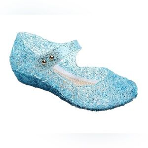 Glittery Blue Jelly Shoes
